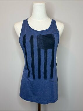 Reebok Blue Graphic Racerback Tank Top